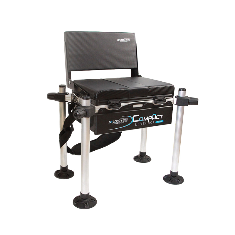 Caja de asiento de pesca con respaldo