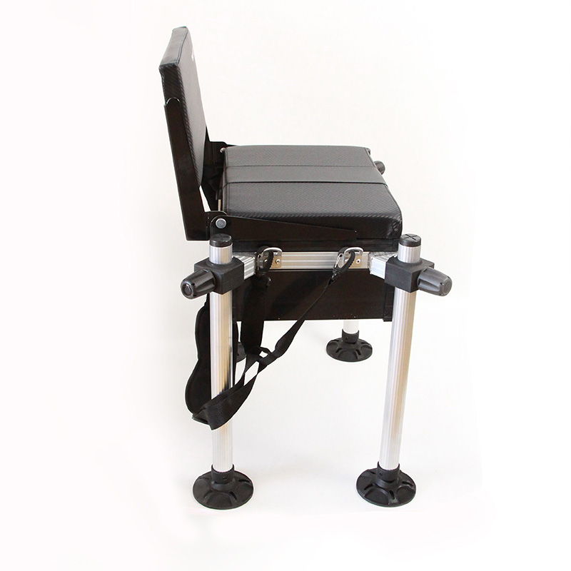 Caja de asiento de pesca con respaldo