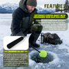 Pala plegable para pesca en hielo Selco con cabeza perforada de ABS y empuñadura de EVA