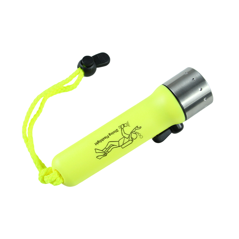 Selco Linterna de Buceo con Interruptor magnético a Prueba de Agua y cordón de muñeca, Antorcha Impermeable con Pilas AA de 150-180LM para Buceo y Uso en Exteriores