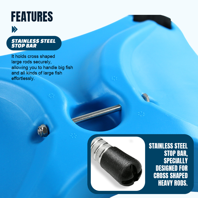 Selco Cinturón de combate ABS de alta resistencia con barra de tope de acero inoxidable y cinturón ajustable de 5 cm para pesca de altura en agua dulce y salada