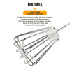 Selco Mezclador de cebo de acero al carbono con cabezal mezclador simétrico de 11 puntas para pesca de carpas y comederos