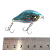 Selco Señuelo de pesca Crankbait ABS de 5,5 cm y 8 g con ojos 3D y anzuelos triples, cebo de plástico duro para pesca en agua dulce