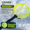 Pala plegable para pesca en hielo Selco con cabeza perforada de ABS y empuñadura de EVA