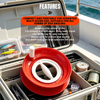 Selco Enrollador de hilo de pesca en el mar de PP de alta densidad con carrete de gran capacidad y orificios de montaje para pesca de caza mayor y pesca en tierra en agua salada