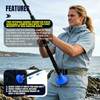 Selco-Cinturón de lucha de pesca ajustable de EVA con inserciones de caña de 18mm y 25mm para pesca de agua salada de caza mayor