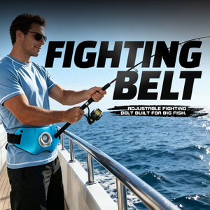 Selco Cinturón de lucha para aparejos de pesca de aluminio de alta resistencia de 28 cm con soporte de cardán de liberación rápida y almohadilla EVA de 16 mm para pesca de altura en agua dulce y salada