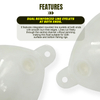 Selco Flotador de pesca de plástico ABS de 45 x 94 mm con ojales de doble línea y relleno de agua ajustable, flotador central ligero de alta sensibilidad para pesca en agua dulce y salada