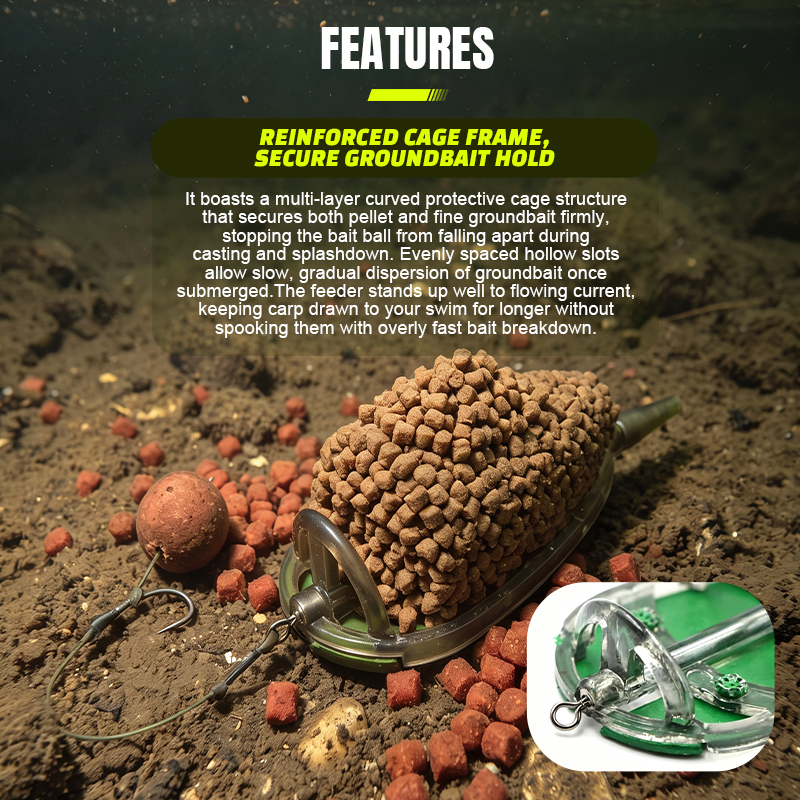 Selco - Alimentador de plástico rígido para pesca de carpas
