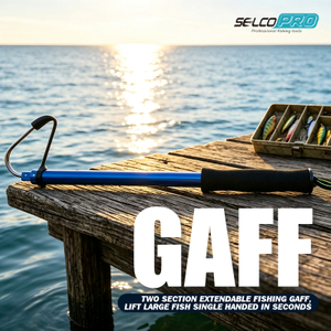 Selco-anzuelo de pesca telescópico de aluminio ajustable, acero inoxidable 304, 60-120cm, para pesca de altura en agua salada