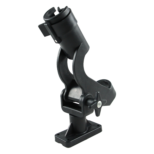 Selco Soporte ajustable para caña de pescar de nailon para barcos con ajuste vertical de 180° y giro de 360° para pesca en barco y kayak en agua salada