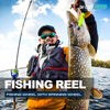Selco SGR-GL2800 Carrete giratorio con rodamientos 5+1BB, relación de engranaje 4.6:1 y arrastre máximo de 16 kg, carrete de acero inoxidable de alta capacidad para pesca en agua salada y dulce