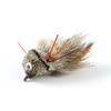 Selco Señuelo de mosca de pelo de ciervo con patas de goma y cola de plumas para pesca con mosca en agua dulce