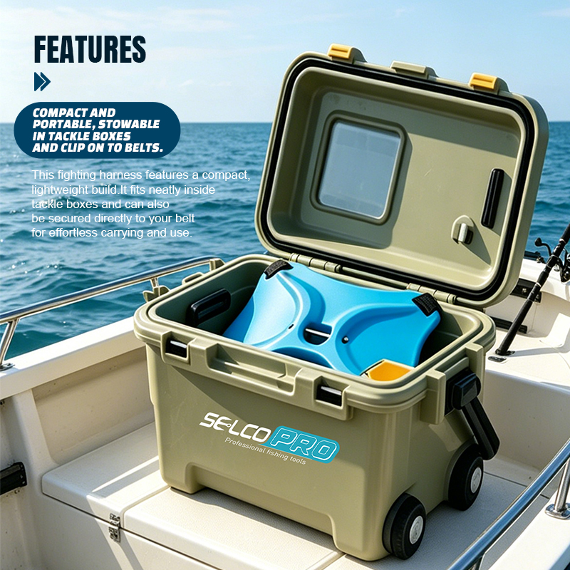 Selco Cinturón de combate ABS de alta resistencia con barra de tope de acero inoxidable y cinturón ajustable de 5 cm para pesca de altura en agua dulce y salada