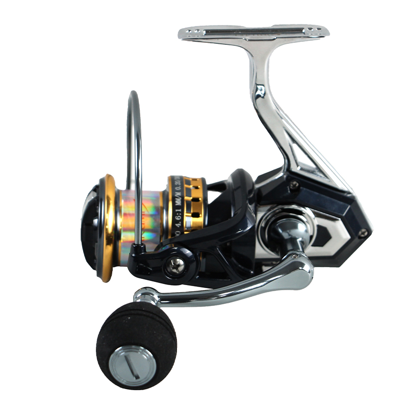 Selco SGR-GL2800 Carrete giratorio con rodamientos 5+1BB, relación de engranaje 4.6:1 y arrastre máximo de 16 kg, carrete de acero inoxidable de alta capacidad para pesca en agua salada y dulce