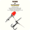 Selco Heavy Duty 304 Acero inoxidable doble anzuelo triple Señuelos de pesca Pike Stinger Rig para pesca de lucio 