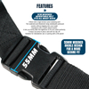 Selco Cinturón de combate ABS de alta resistencia con barra de tope de acero inoxidable y cinturón ajustable de 5 cm para pesca de altura en agua dulce y salada