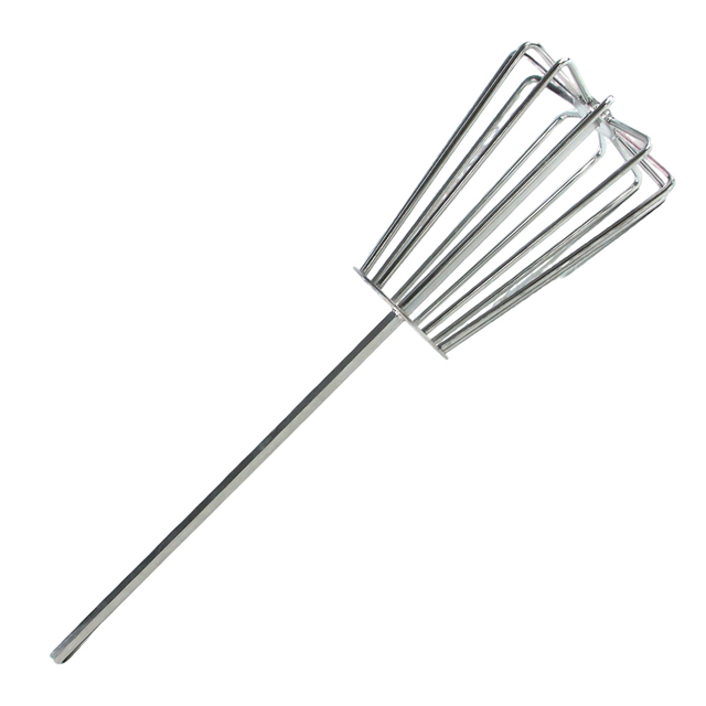 Selco Mezclador de cebo de acero al carbono con cabezal mezclador simétrico de 11 puntas para pesca de carpas y comederos