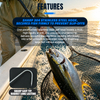 Selco-anzuelo de pesca telescópico de aluminio ajustable, acero inoxidable 304, 60-120cm, para pesca de altura en agua salada
