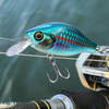 Selco Señuelo de pesca Crankbait ABS de 5,5 cm y 8 g con ojos 3D y anzuelos triples, cebo de plástico duro para pesca en agua dulce