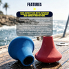 Selco-Cinturón de lucha de pesca ajustable de EVA con inserciones de caña de 18mm y 25mm para pesca de agua salada de caza mayor