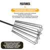 Selco Mezclador de cebo de acero al carbono con cabezal mezclador simétrico de 11 puntas para pesca de carpas y comederos